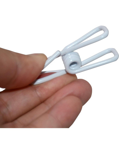 30 Clips de Metal Yansanido 5,08 cm Blancos Resistentes