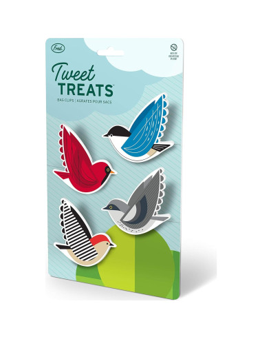 Set de 4 Clips para Bolsas Genuine Fred Tweet Treats
