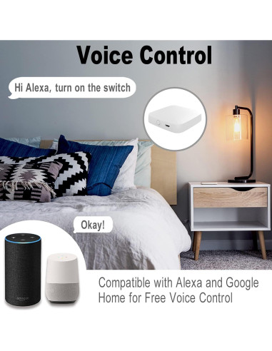 Hub Inalámbrico WiFi Gaoducash ZigBee 3.0 Control por Voz