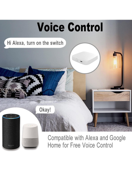 Hub Inalámbrico WiFi Gaoducash ZigBee 3.0 Control por Voz