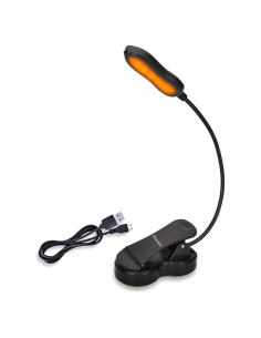 Luz de Libro Ámbar iGoober Recargable con 3 Niveles de Brillo