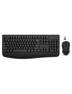 Combo Teclado y Ratón Inalámbrico Ergonómico EDJO Negro