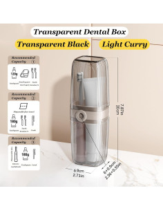 Estuche de Cepillo de Dientes de Viaje XQINQZ TTC-123 Gris 2