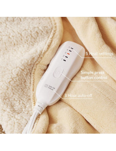 Manta Calentada HOMISPRITE 1,42 kg Amarillo 5 Niveles Calor 2