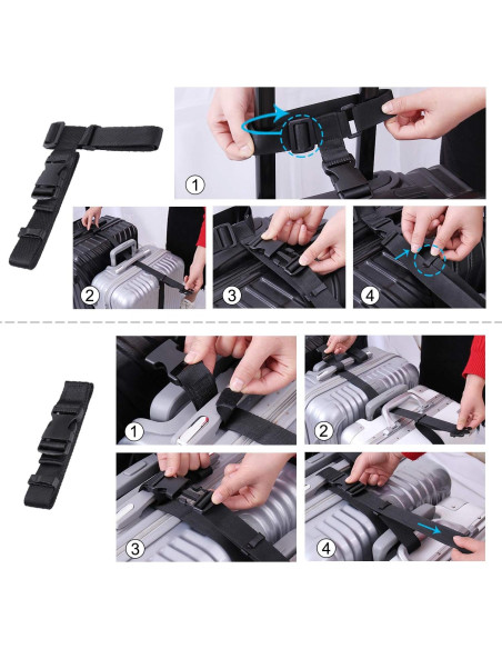 Correas de Equipaje Vigorport Ajustables 2 Piezas 105,84 cm