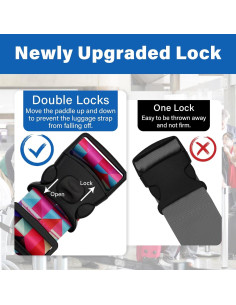 Correas de Equipaje ZHOMA 2 Piezas Ajustables Nylon 100-190 cm 2