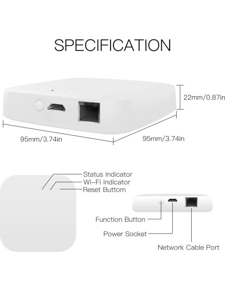 Hub Inteligente MOES ZigBee 3.0 y Bluetooth 2.4GHz - Control por Voz