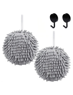 Juego de 2 Toallas de Mano Frbryak Microfibra Grises