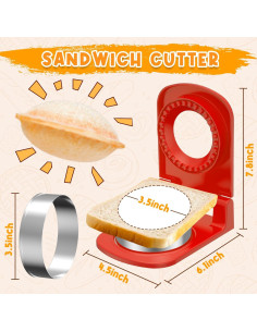 Cortador y Sellador de Sándwiches GLSY Redondo Acero Inoxidable 2