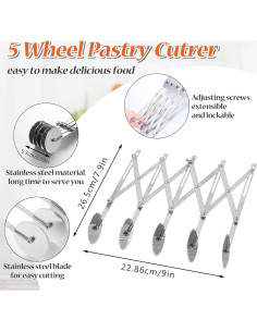 Juego de Cortadores de Pastelería MAQUITA 2 Piezas Acero Inoxidable 2
