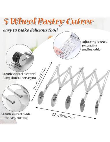 Juego de Cortadores de Pastelería MAQUITA 2 Piezas Acero Inoxidable