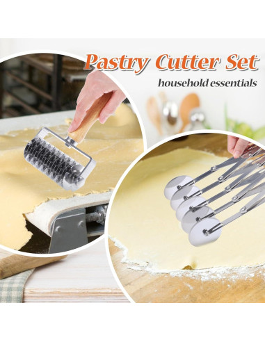 Juego de Cortadores de Pastelería MAQUITA 2 Piezas Acero Inoxidable