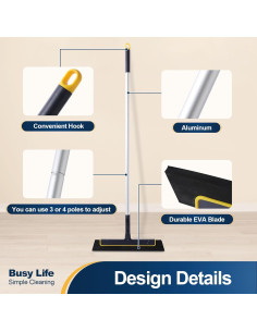 Escoba de Goma Yocada 51 cm Ajustable para Piso y Ventanas 2
