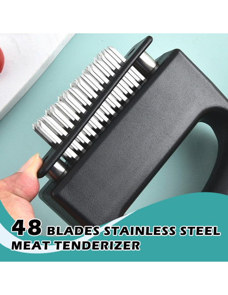 Ablandador de Carne QIYUDA 48 Cuchillas Acero Inoxidable