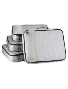 Organizadores de Equipaje Amazon Basics 4 Piezas Grande Gris