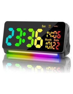 Reloj Despertador Samshow C010 Ruidoso 120dB Luz RGB