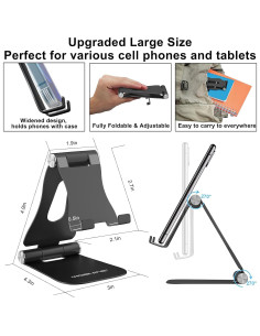 Soporte para Teléfono Móvil YoShine Ajustable Plegable Negro 2