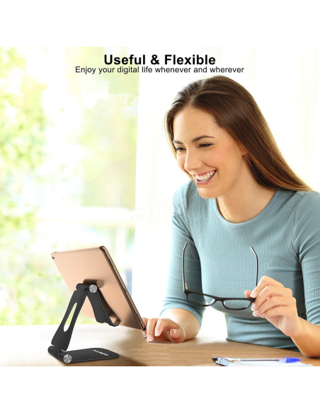 Soporte para Teléfono Móvil YoShine Ajustable Plegable Negro