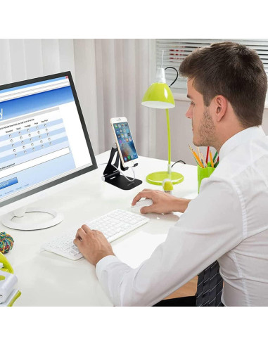 Soporte para Teléfono Móvil YoShine Ajustable Plegable Negro