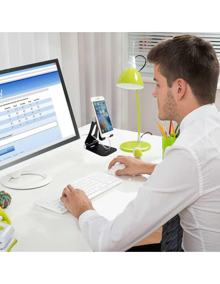 Soporte para Teléfono Móvil YoShine Ajustable Plegable Negro