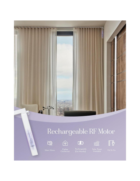 Cortina Motorizada Graywind 70-118" (178-299 cm) Inteligente