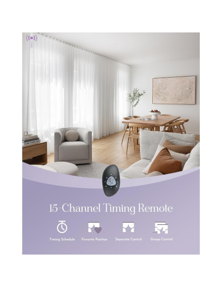 Cortina Motorizada Graywind 70-118" (178-299 cm) Inteligente