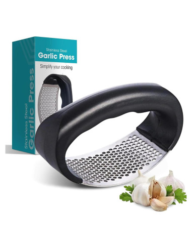 Prensa de Ajo Fourteen Homes Acero Inoxidable Negro 67g