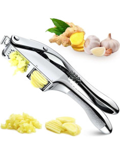 Prensa de Ajo y Jengibre Acero Inoxidable Genérico 20.83 cm 2