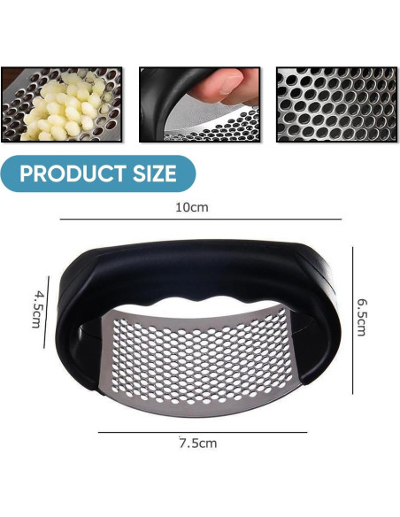 Prensa de Ajo Fourteen Homes Acero Inoxidable Negro 67g Prensa de Ajo Fourteen Homes Acero Inoxidable Negro 67g