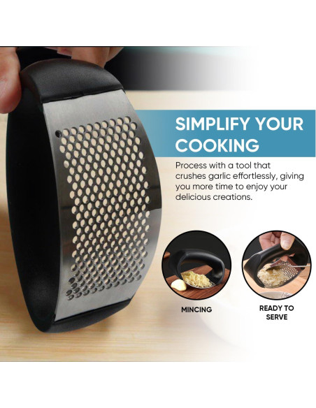 Prensa de Ajo Fourteen Homes Acero Inoxidable Negro 67g Prensa de Ajo Fourteen Homes Acero Inoxidable Negro 67g
