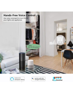 Interruptor de Luz Inteligente Lesim 2 Gang WiFi Control Remoto 2
