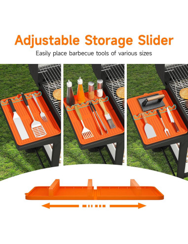 Alfombrilla de Silicona para Parrilla Sevenblue Naranja 40x29cm