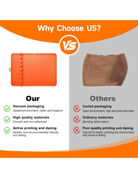 Alfombrilla de Silicona para Parrilla Sevenblue Naranja 40x29cm