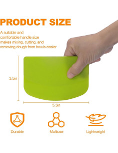 Juego de 3 Raspadores de Masa LKbeuuu - Plástico Flexible 2