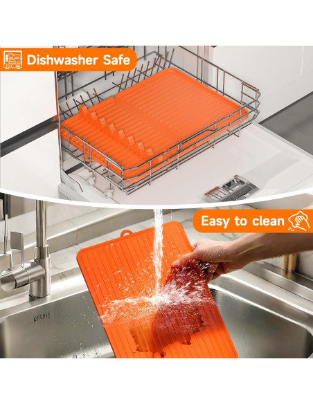 Alfombrilla de Silicona para Parrilla Sevenblue Naranja 40x29cm