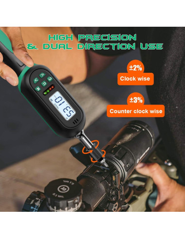 Destornillador de Par Digital KOEORWS 0.3-6 N.m 1/4" Eléctrico