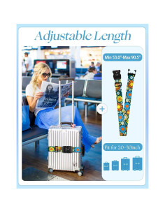 Correa de Equipaje Slohif Floral con Cerradura TSA 50-91 cm 2