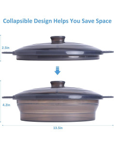 Cocinero al Vapor de Microondas Euchoiz Grande 2.19L 2