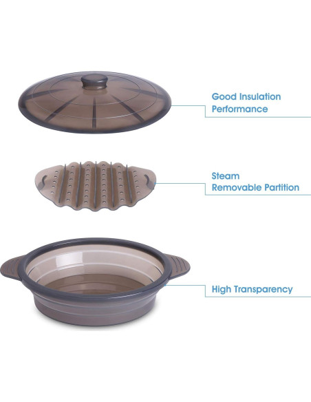 Cocinero al Vapor de Microondas Euchoiz Grande 2.19L