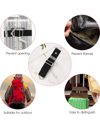 Cinturón de viaje 2 en 1 WY LIGHTING LEVEL Negro 70-160 cm