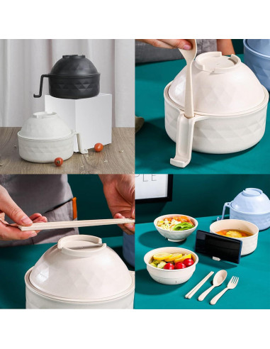 Cocedor de Ramen Okllen 2 Piezas Microondas 946ml