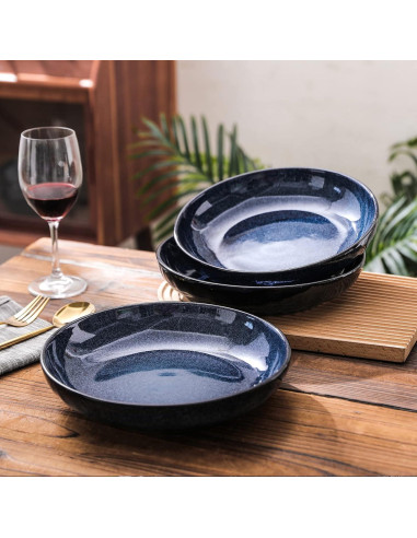 Set de 4 Cuencos de Porcelana Vicrays 25,4 cm Azul