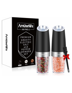 Conjunto de Molinillos Eléctricos AmuseWit 2 Piezas Negro
