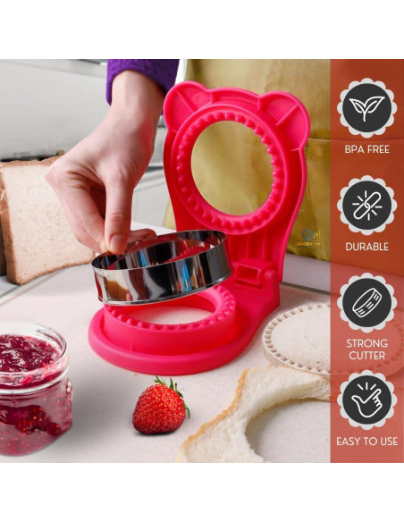 Cortador y Sellador de Sándwiches Gradient Mode Rosa