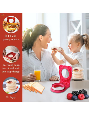 Cortador y Sellador de Sándwiches Gradient Mode Rosa