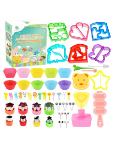 FUNGYAND Kit 52 en 1 Cortadores de Sándwich y Bento