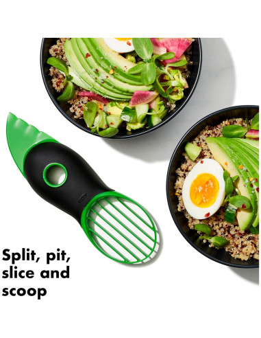 Cortador de Aguacate OXO Good Grips 3 en 1 Verde