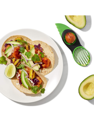 Cortador de Aguacate OXO Good Grips 3 en 1 Verde