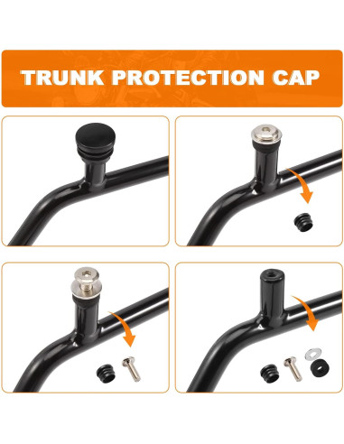 Portaequipajes Maletero Eumti Negro para Harley Touring 1984-2025