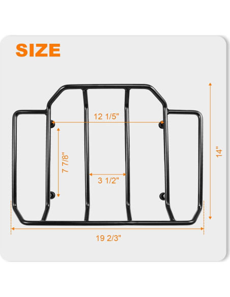 Portaequipajes Maletero Eumti Negro para Harley Touring 1984-2025